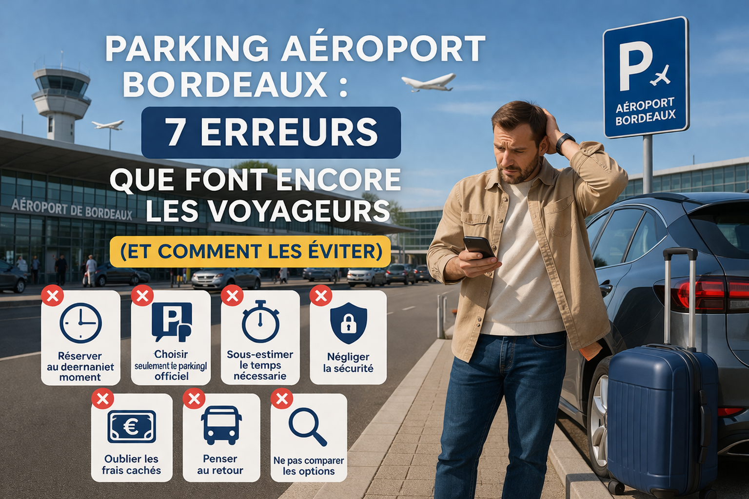 Parking aéroport Bordeaux : 7 erreurs que font encore les voyageurs (et comment les éviter) 🚗