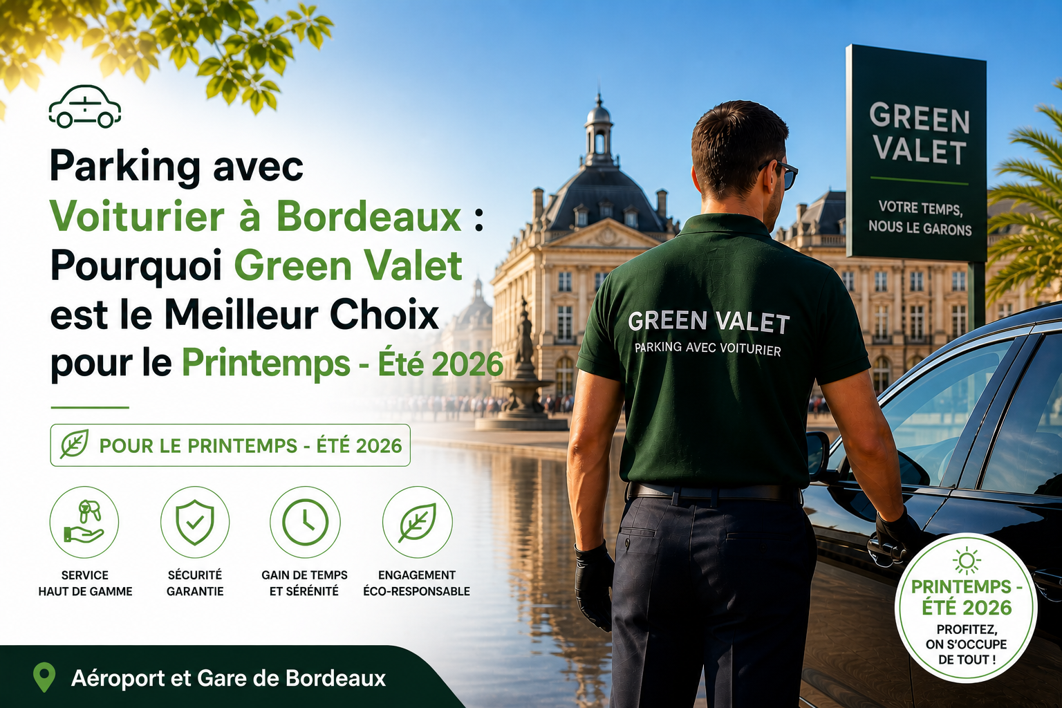 Parking avec Voiturier à Bordeaux : Pourquoi Green Valet est le Meilleur Choix pour le printemps – Été 2026